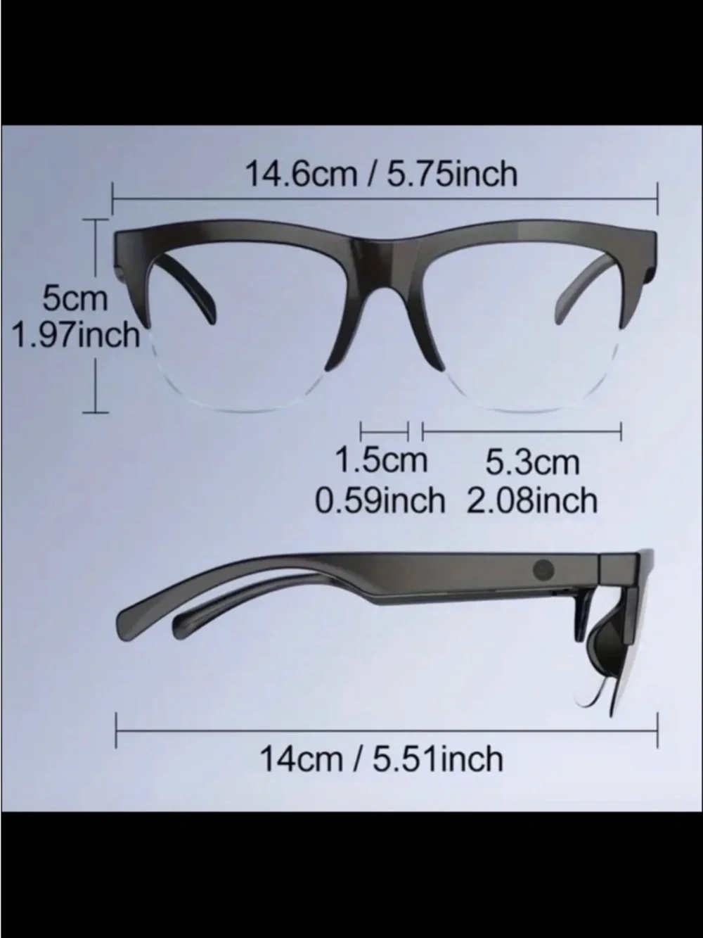 Wireless Headset Glasses XG88 Pro MSRP $129.00 NIB